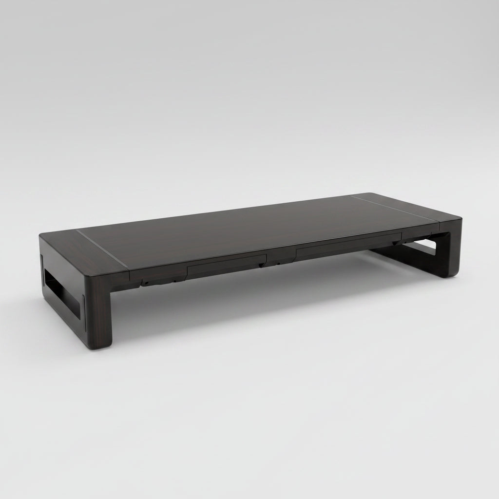 Monitor Stand Riser, with Foldable, Height Adjustable Computer Stand, Desk Shelf Riser with Storage Drawer &Tablet Phone