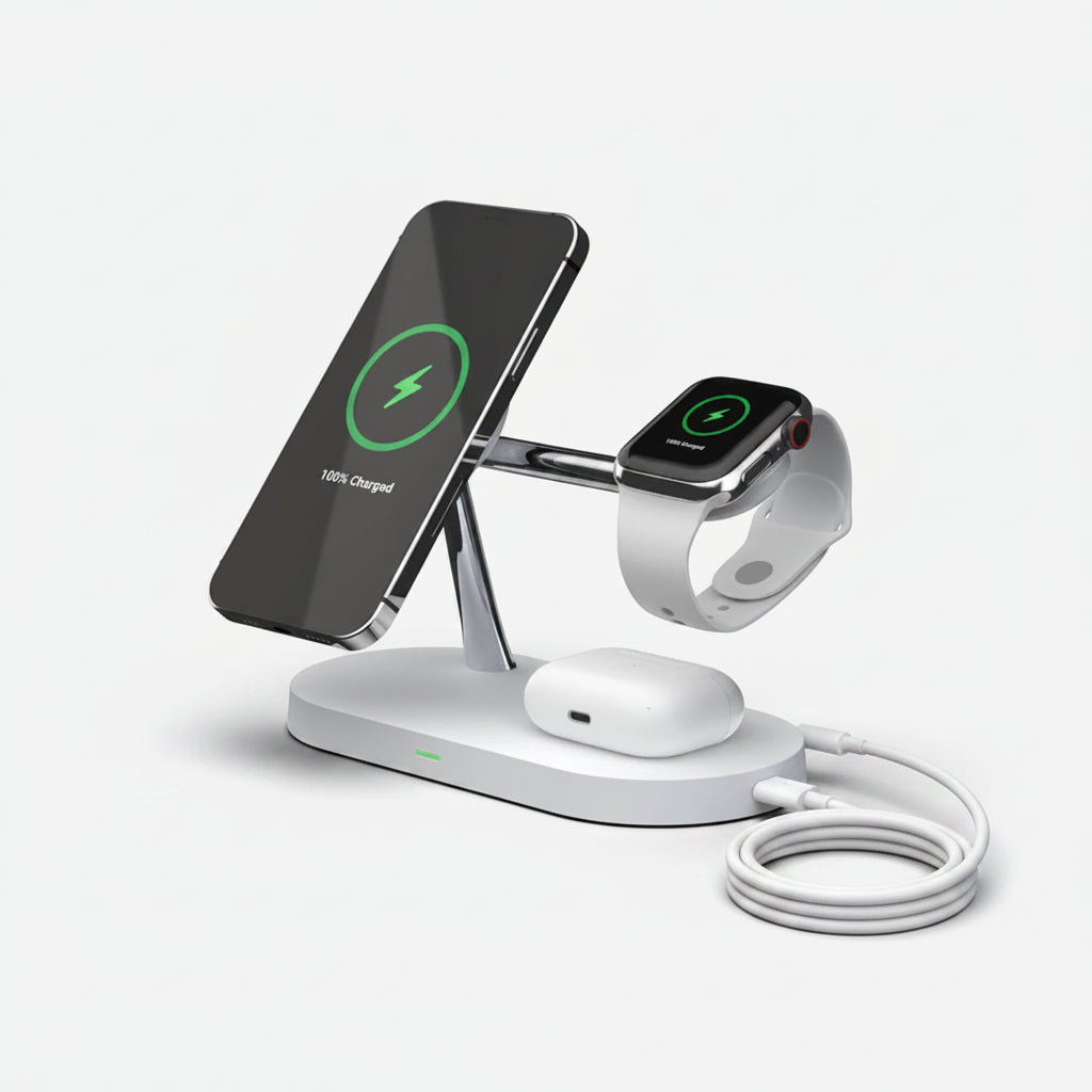 3 in 1 Wireless Charger Stand for Iphone 12/13/14/15/16/17 Fast Charging Station for Apple Watch 10 9 8 7 6 5 4 Airpods 2 3 Pro