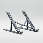 Nexova Complete Desk Setup — aluminum laptop stand and ergonomic mouse pad