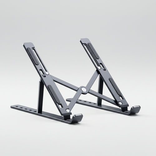 Nexova Complete Desk Setup — aluminum laptop stand and ergonomic mouse pad